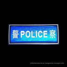 logotipo de pvc policial impressão reflexiva sheeting